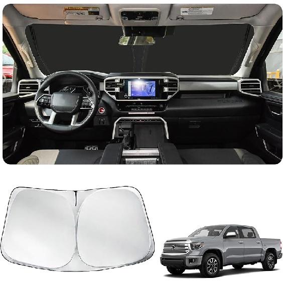 Car Windshield Sun Shade Foldable,Sun Protection for Car Front Windshield,Sun Protector for UV Ray,Car Interior Accessories for Sun Heat,Fit for