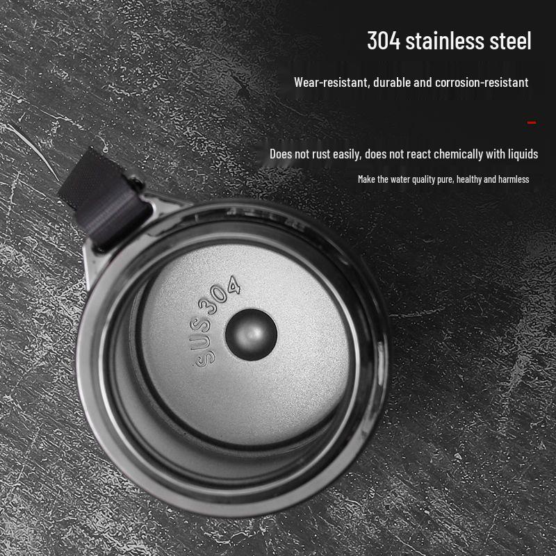 304 Stainless Steel Large-Capacity Insulated Water Cup with Smart Temperature Display and Handle
