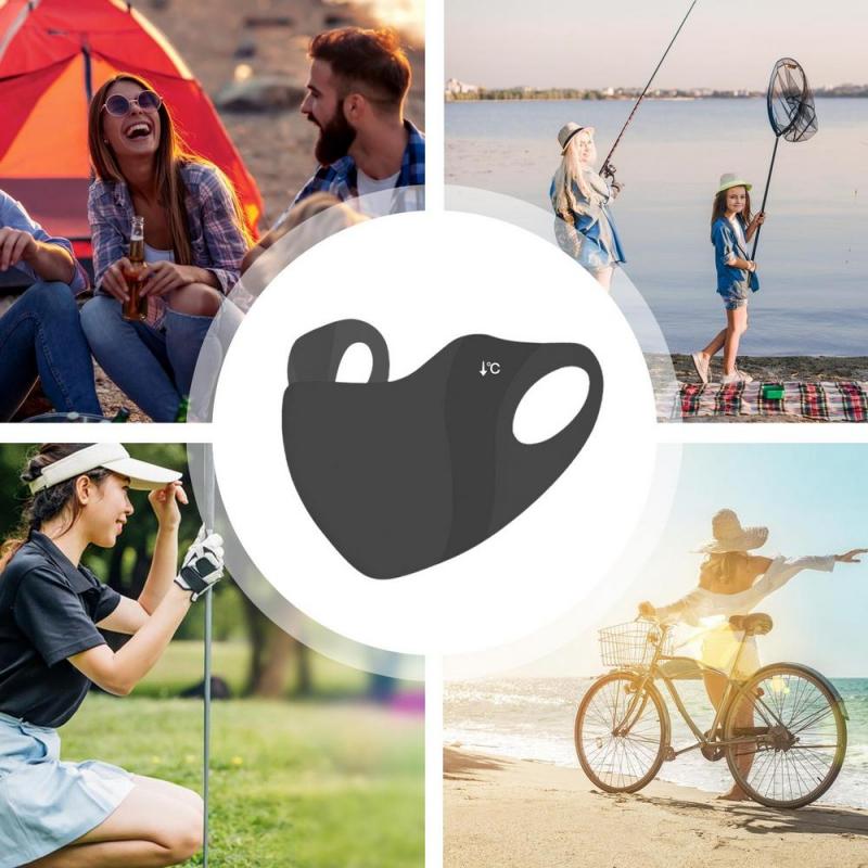 Cycling Ice Silk Face Mask Anti-UV Sun Protection Unisex Adjustable Breathable Bandana Hunting Running Sport Mask Scarf