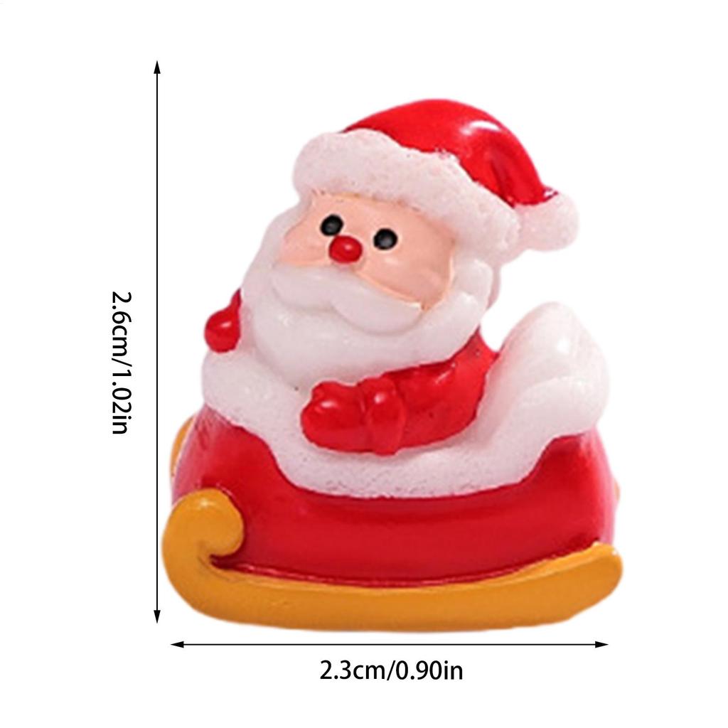 Mini Santa Figurines Christmas Miniature Desktop Decor Collectible Santa Claus Ornament M Icro Landscape Meryy Xmas Decoration