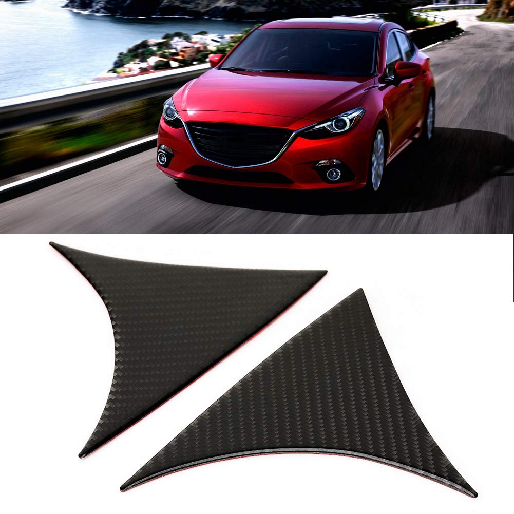 EBTOOLS 2pcs Rear Window Spoiler Side Wing Cover Carbon Fiber Car Replacement Rear Window