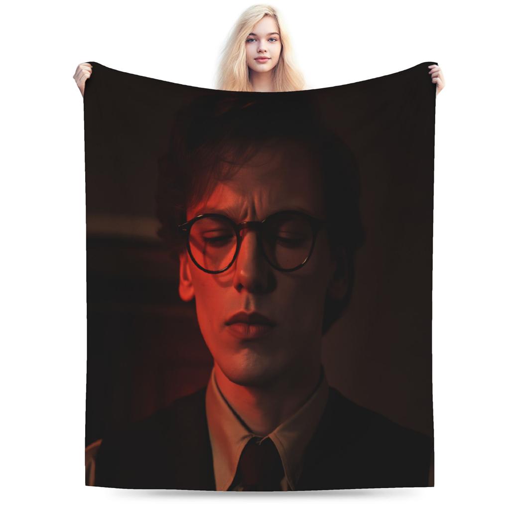 Jamie Campbell Bower Blanket Adults  Flannel Throw Blanket For Bedroom Warm Custom Quality Bedspread Gift