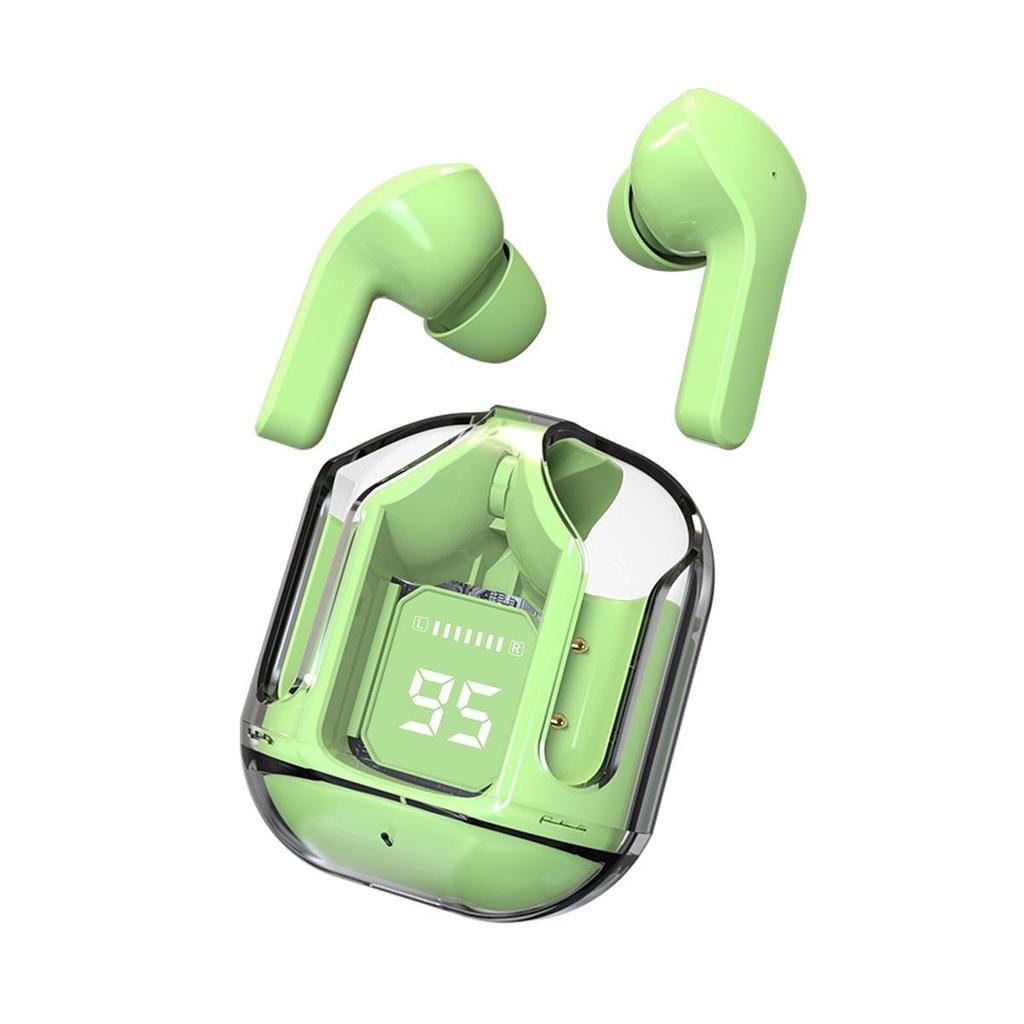 Air39 Transparent Wireless Bluetooth Earbuds with Digital Display, Dual Stereo, Long Battery Life, Ideal for Gaming
