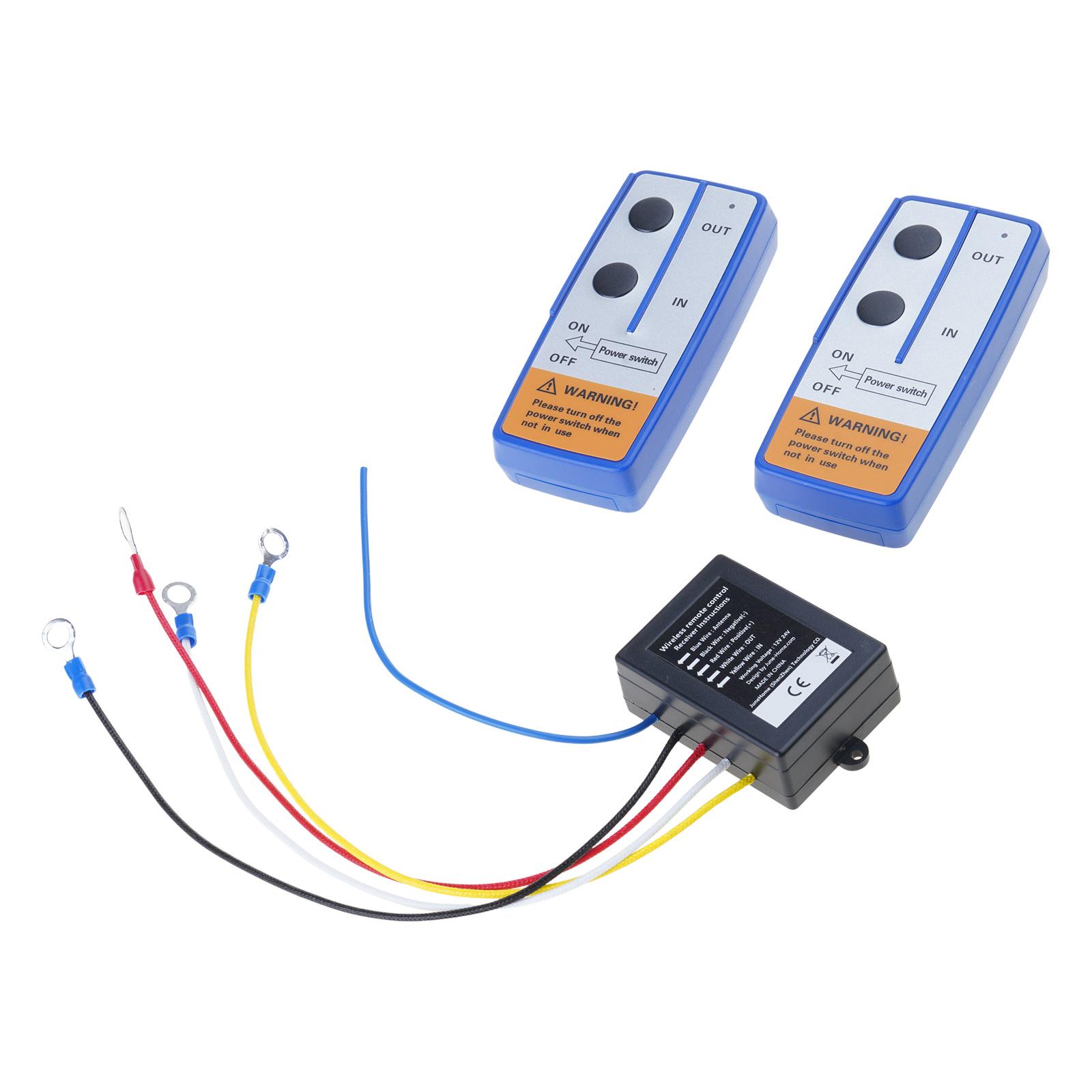 

Electric Winch Wireless Remote Control Kit for Trucks ATVs Boats Camping Boating Easy Operation of Anchors Garage Doors 1