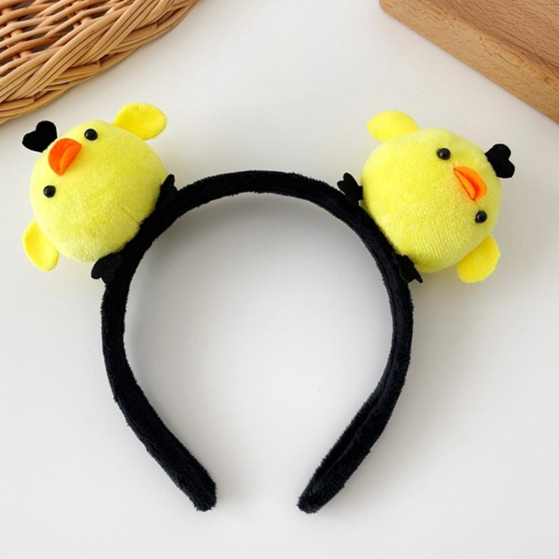 Funny 3D Chicken Plush Headband Cute Cartoon Hairhoop Female Dress Up Hairband