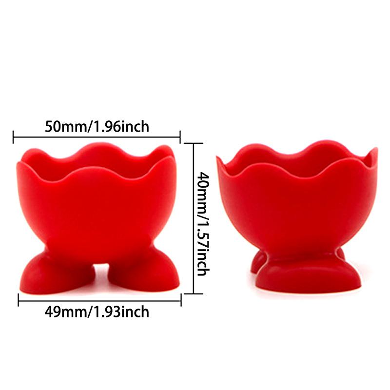 5Pcs Silicone Egg Cup Holders Drying Egg Storage Rack Food Grade Boiler Egg Poacher Cups Bracket For Kitchen Cooking Tools
