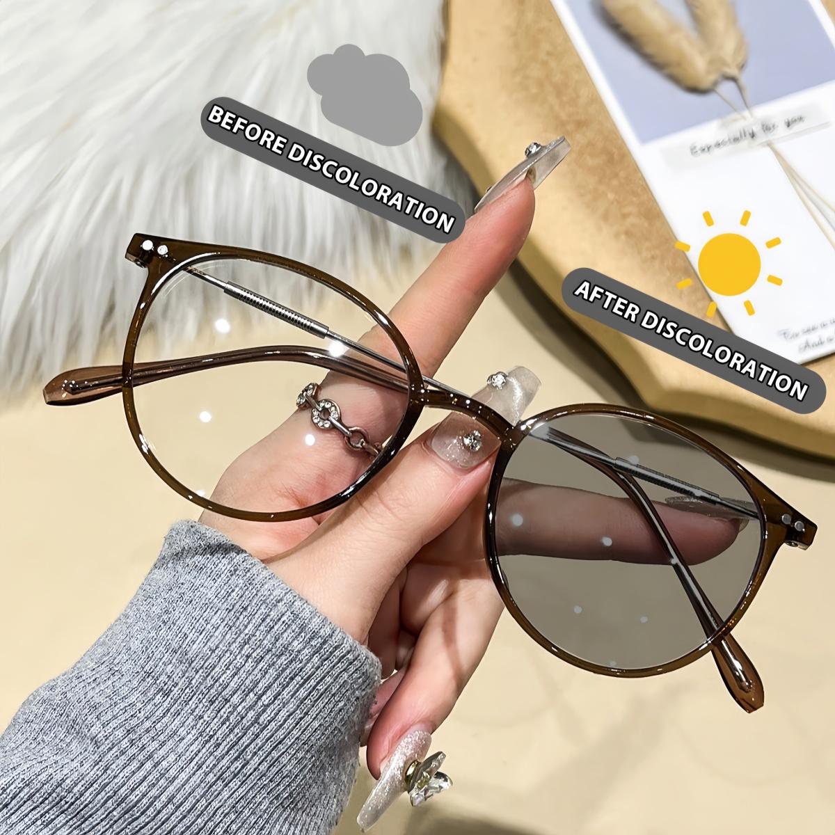 

1pc European and American style men s and women s fashionable color changing sunglasses trendy and versatile summer sun shading