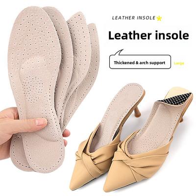 Pigskin Leather Insole Thickened Latex Soft Shock-absorbing Arch Full Pad High Heels Work Shoes Anti-slip and Anti-wear Full Pad