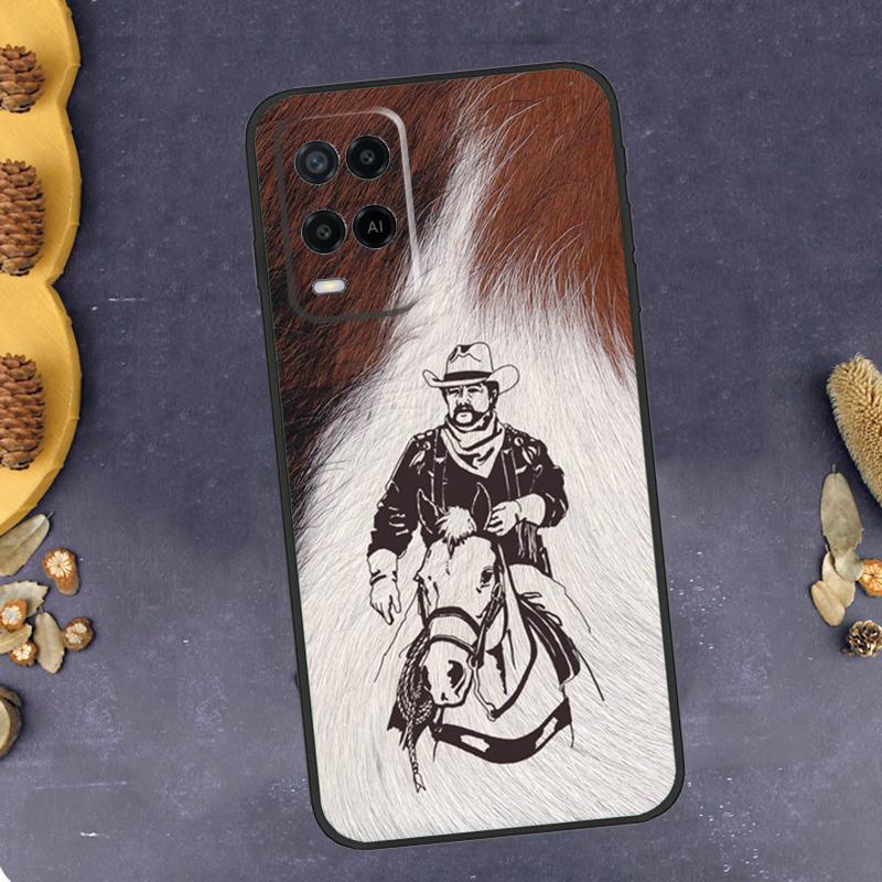 Western Cowgirl Cowboy Phone Case For Oppo A78 A38 A58 A74 A15 A80 A60 A40 A94 A54 A98 A18 A16 A76 A96 A17 A77 A57S