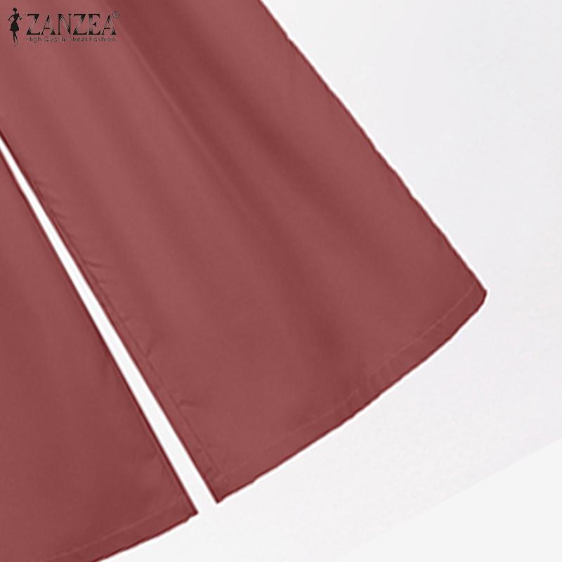ZANZEA Ärmellose Weste, Oberteile und Hosen für Damen, zweiteiliges Sommer-Set
