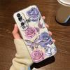 Rose Flower Oil Painting Phone Case For Honor 200 90 Lite X7 70 X8 Transparent Clear Shockproof Cover  Romantic Lace Pattern Tpu