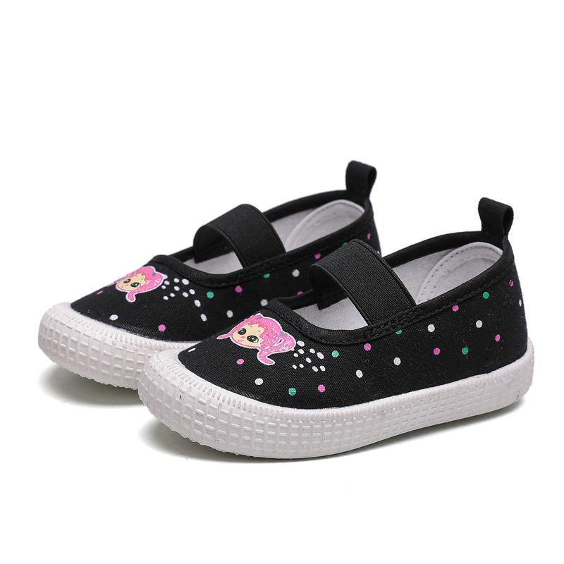 Zapatillas Cartoon Girl Shoe Autumn New Breathable Canvas Shoe Flat Sole Single Shoe Printed Casual Shoes Kid Shoes Zapatos Niña