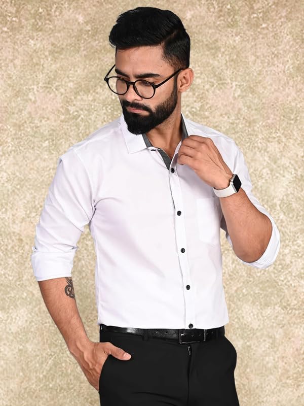 Tee Projekt Casual Shirt for Men Regular Fit Long Sleeve Shirt Suitable for Event Formal Wear