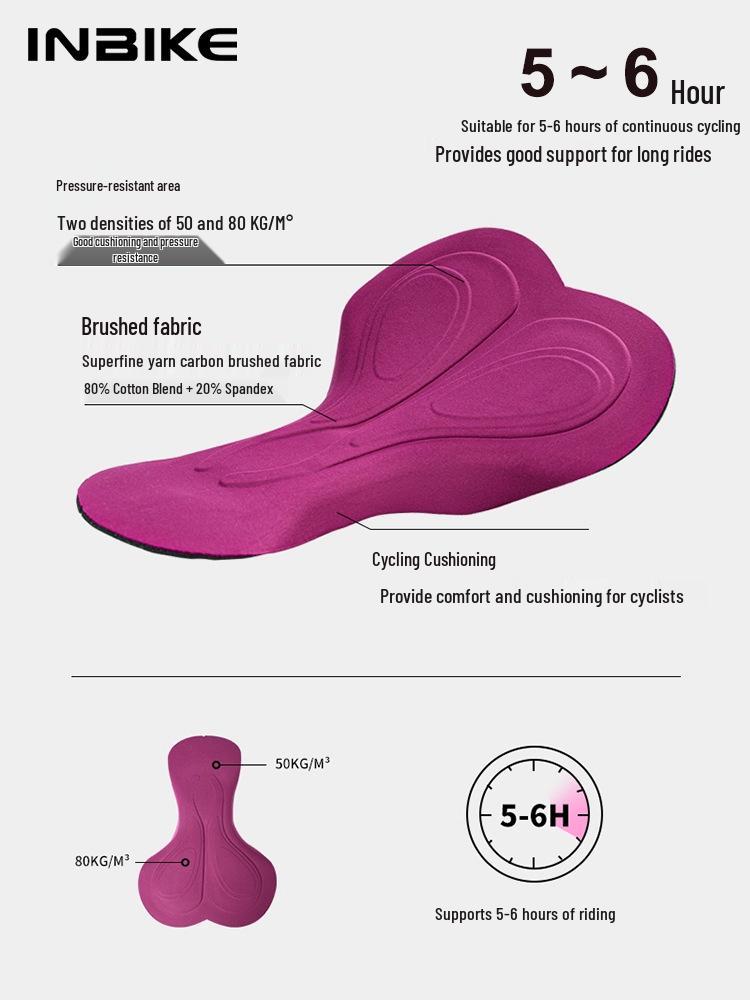 INBIKE Women's Fleece Cycling Bib Pants with High Waist, Pockets, and Belt for Autumn/Winter Road Biking