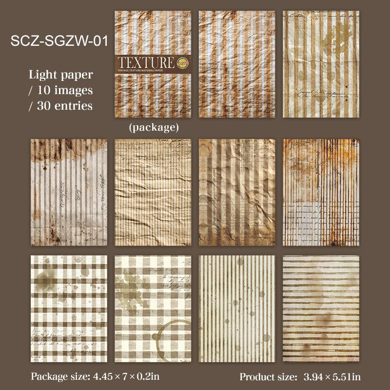 JIANWU Time Weave Patterns Series Vintage Texture Landscape Collagescrapbooking Material Paper Creative Junk Journal Stationery