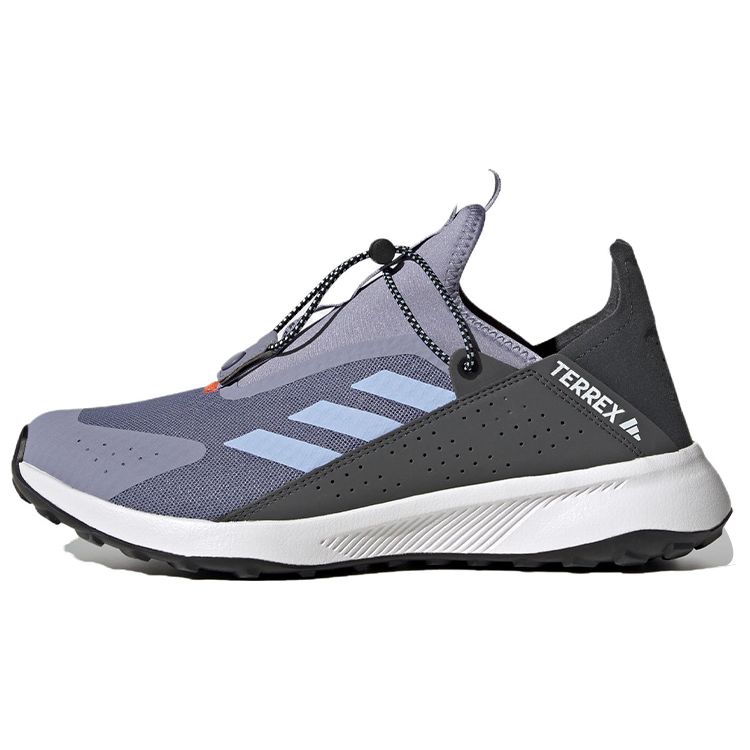 Adidas Voyager 21 Fabric Slip-Resistant Durable Lightweight Mid-Top Outdoor Functional Shoes Unisex Shoes Gray Blue HP8627