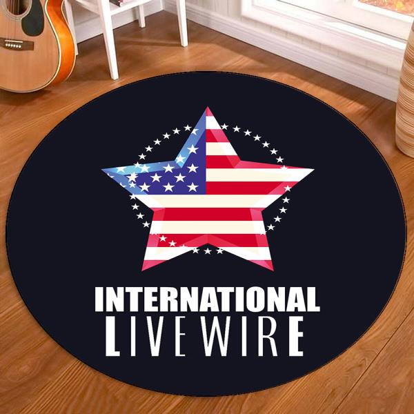 Yuvarlak Halı Ay Yıldız Halı Salon İçin Galaksi Kaymaz Mat Halılar Mavi Dekoratif Yer Matı