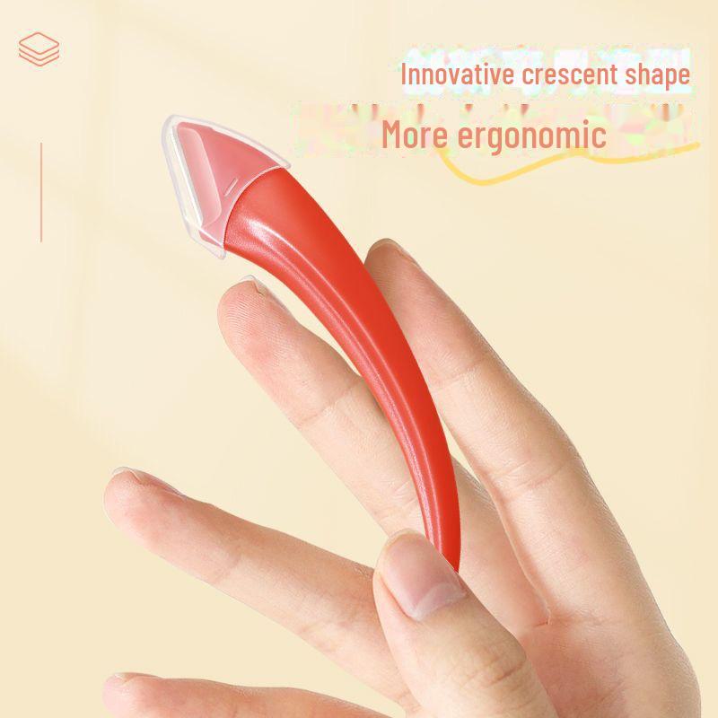 Compact Stylish Crescent Eyebrow Trimmer with Macro Safety Net Blade