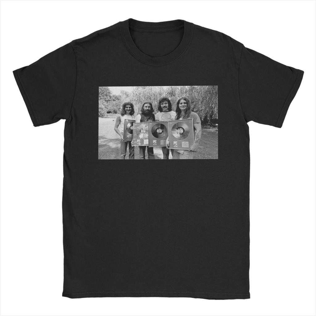 Novelty Space Black Tours Black-Sabbathed T-Shirts for Men Crew Neck Pure Cotton T Shirts Short Sleeve Tees Gift Clothes