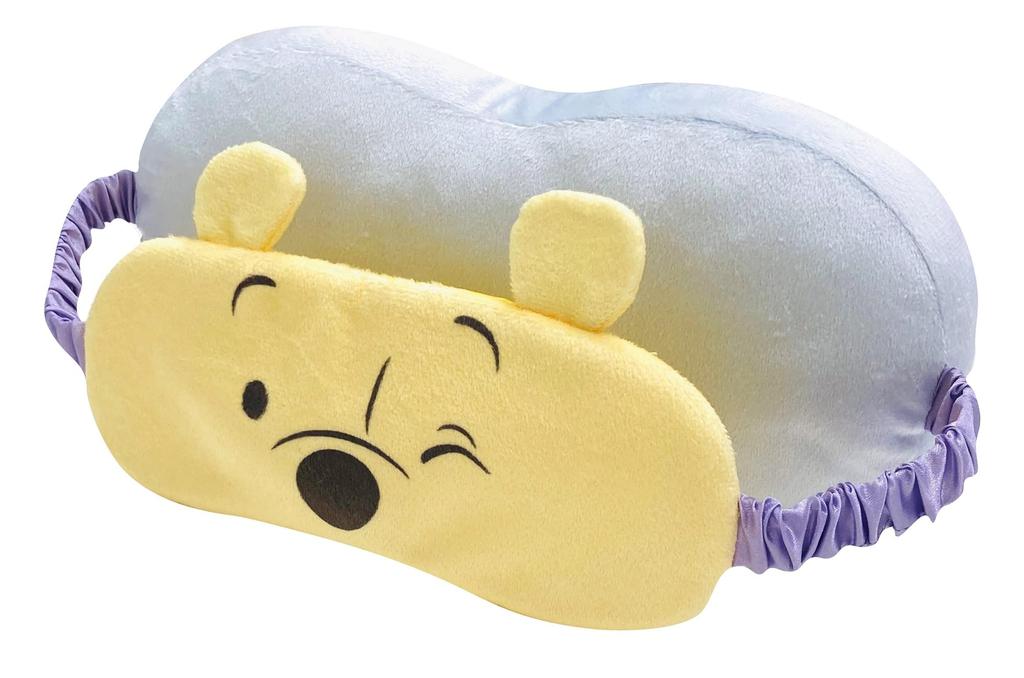 MORIPiLO Disney Eye Mask for Sleeping (Winnie the Pooh Eye Pillow with Pillow) 26x11cm, Soft Eye Cover, Stress-Free, Comfortable Sleep, Travel,