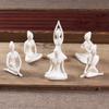Yogapose Staty Staty Keramisk Prydnad Hem Abstrakt Figur Väggskåp Dekoration