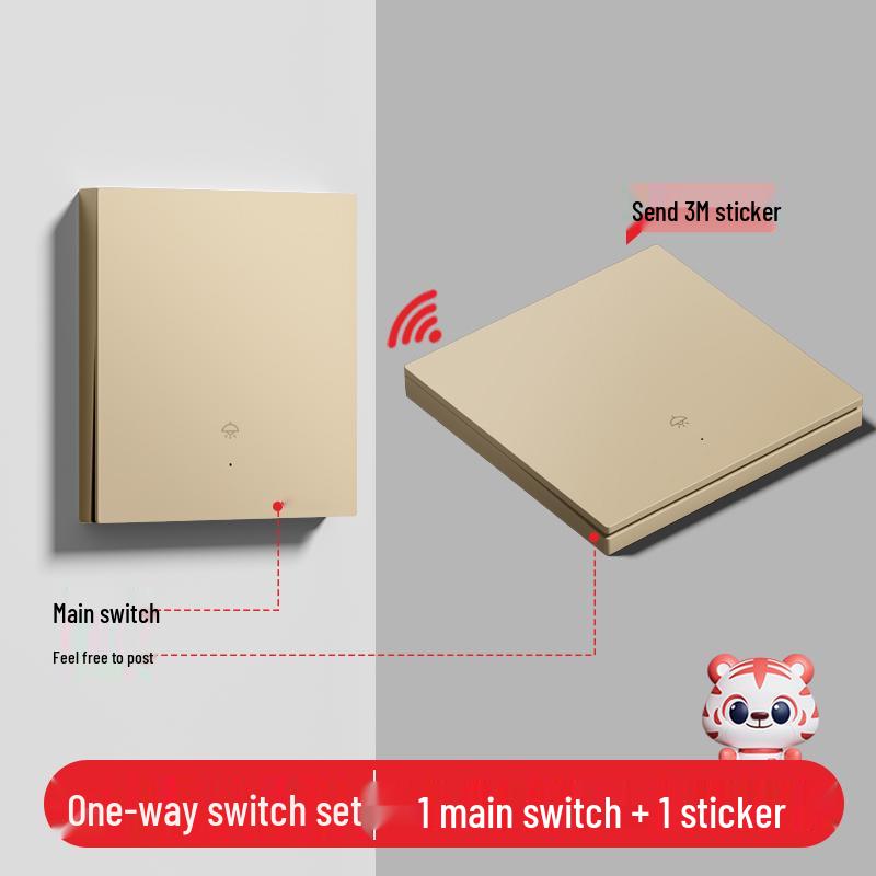 Smart Wireless Double Control Light Switch - No Wiring Needed, 220V Remote Master-Slave System