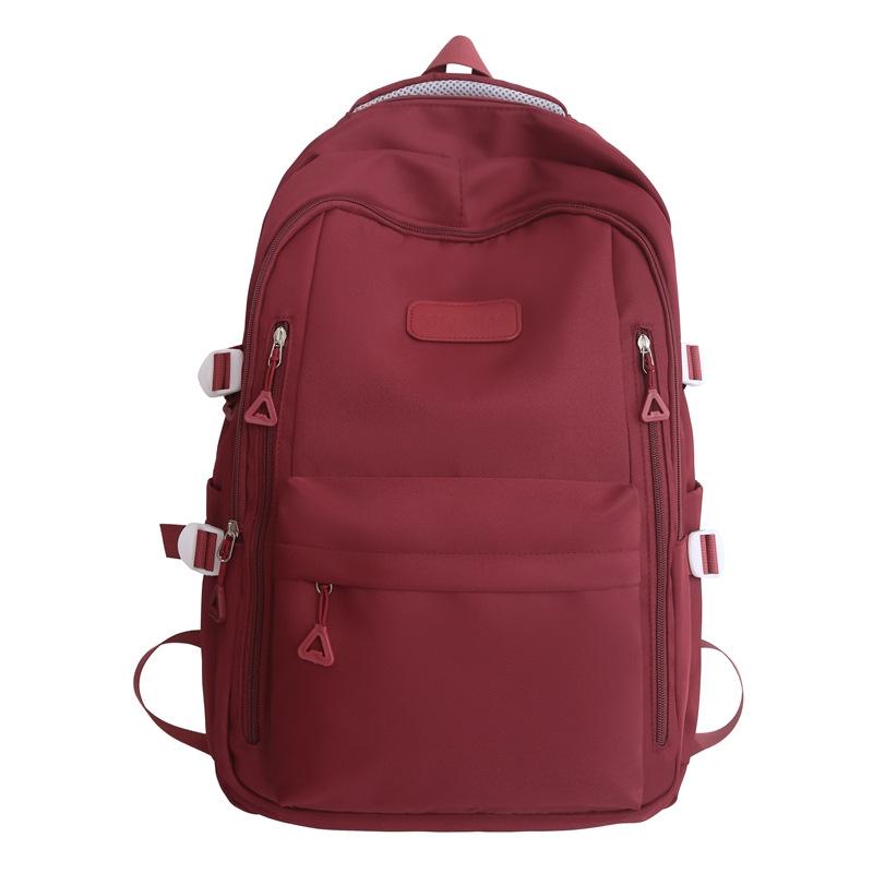 

Large capacity travel tide schoolbag female middle school student girl backpack college student large capacity small junior high school student back single pack червоний