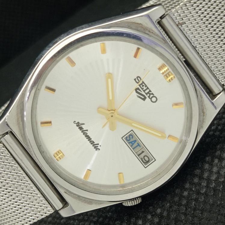 

Б/У винтажные мужские часы SEIKO 5 AUTO 7009A из Японии с серебряным механизмом, с функцией «день/дата» 608i-a316968-9 SKU608i-a316968