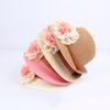 Kids Girls Cute Fashion Flower Large Brim Sunscreen Beach Sun Straw Hat