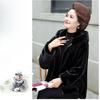 Autumn Winter Women's Long Hooded Fake Mink Fur Jacket Mom Style Integrated Leather and Fur Outerwear Plush Coat