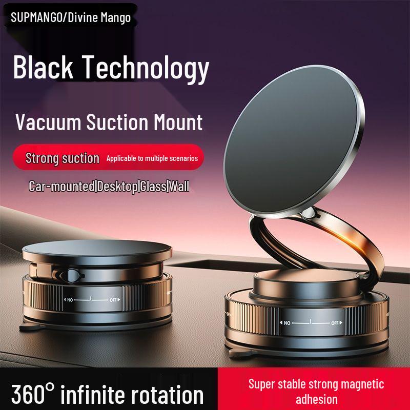 

2025 Magnetic Multifunctional Phone Holder with Vacuum Suction Cup for Cars Upgraded Strong Magnetic - Adjustable Angle