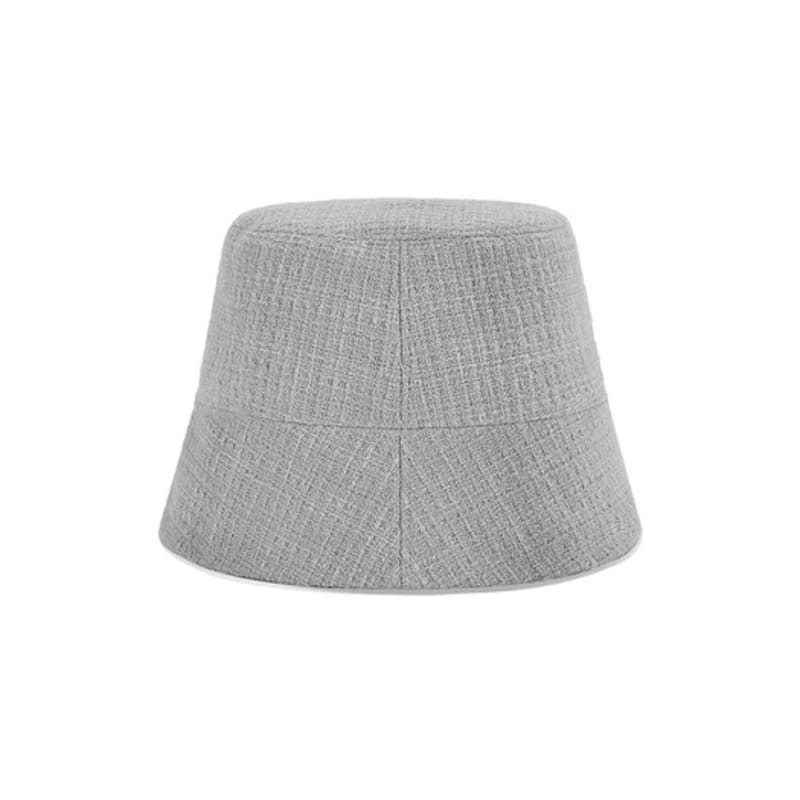 VARZAR VA Studded Tweed Drop Bucket Hat In Gray