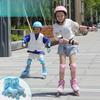 New Children's Men's and Women's Suit Skates Professional Full Flash Adjustable Roller Skates Single Row Straight Row PU Wheel Roller Skates