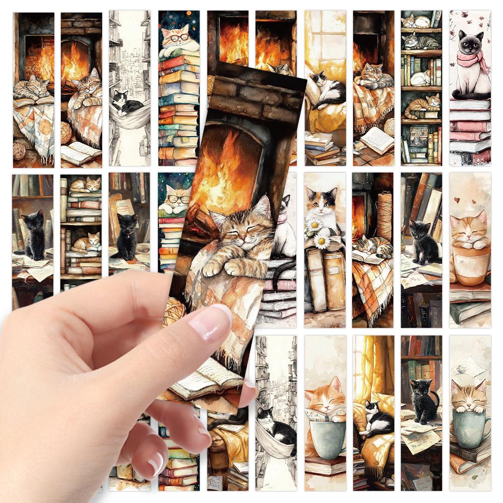 

32pcs. Книжная полка/Закладка-кошка, подходит для сезона возвращения в школу, Рождества, Хэллоуина, учителей, читателей, дней рождения.