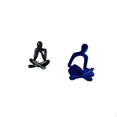 Abstract Human Figure Sculpture Decorative Thinker Statue Collectible Modern Art Ornament for Living