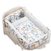 Foldable Portable Baby Crib: Anti-Pressure, Anti-Startle Pure Cotton Sleeping Bed