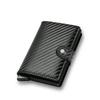Carbon Fiber Credit Card Holder Wallet Men Rfid Smart Metal Thin Slim Pop Up Minimalist Wallet Small Black Purse Metal Vallet