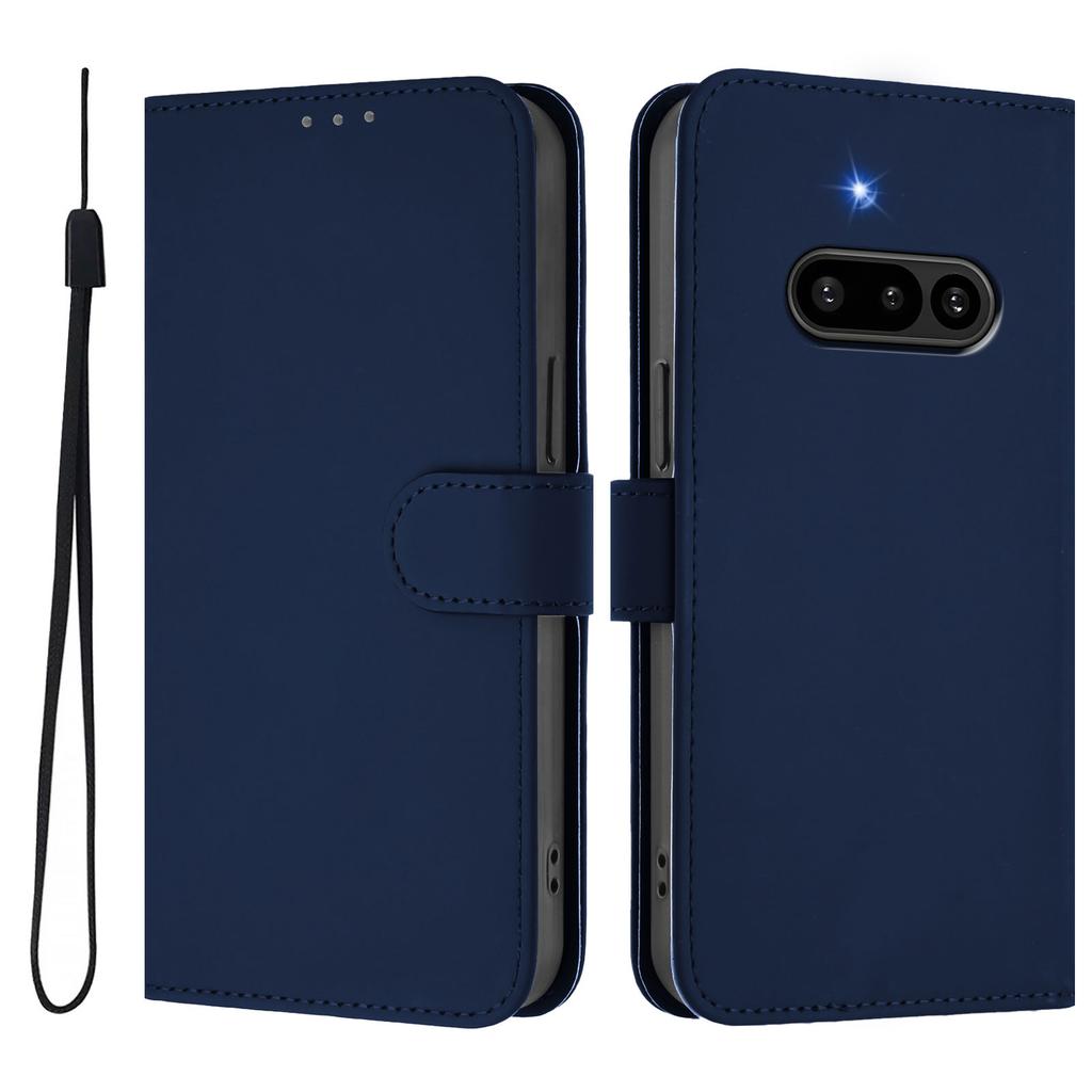 Telefon za nic (3a) Etui Jednokolorowe Portfel Skórzane Pokrowiec na Telefon z Paskiem