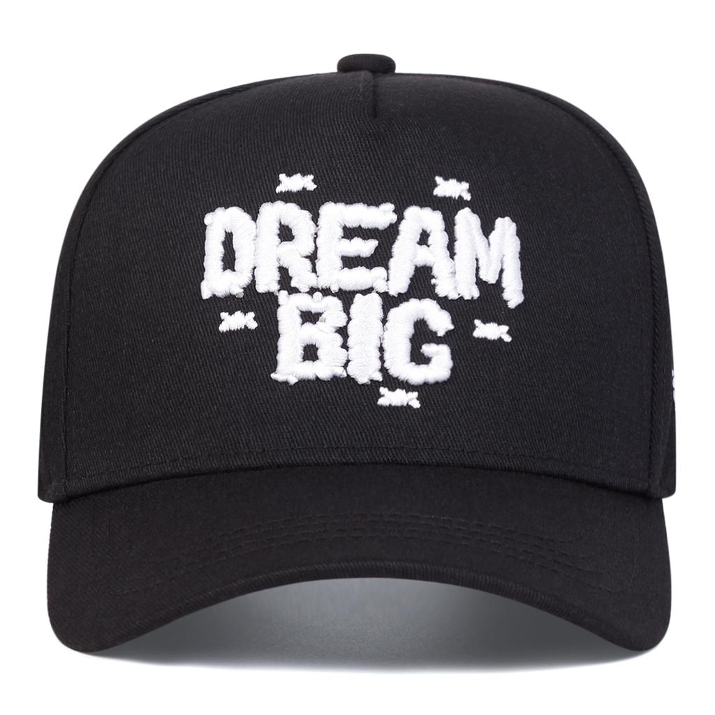 Unisex Dream Big Cloud Embroidery Adjustable Baseball Hat Trucker Cap for Outdoor Sport Travel