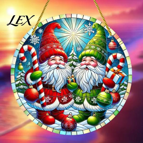 Acrylic Hanging Decorations Christmas Tree Ornaments, Festive Pendants with Lanyard for Holiday Ornaments Party Home Decoration, Indoor Scene