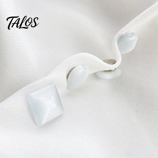 Cat Eye Stone Brooch Cat's Magnetic Button, No Sew Safety Button Pin for Collar Scarf Shirts Sweater, Round Square Love Heart Decorative
