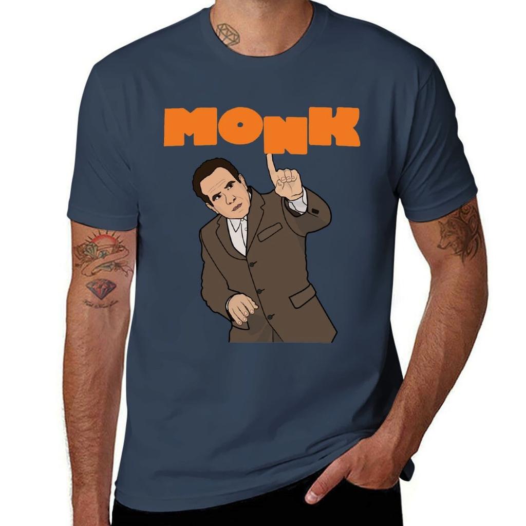 Mr Monk And The Uneven Letter Classic Tshirt Casual Trendy Short Sleeve Tshirt