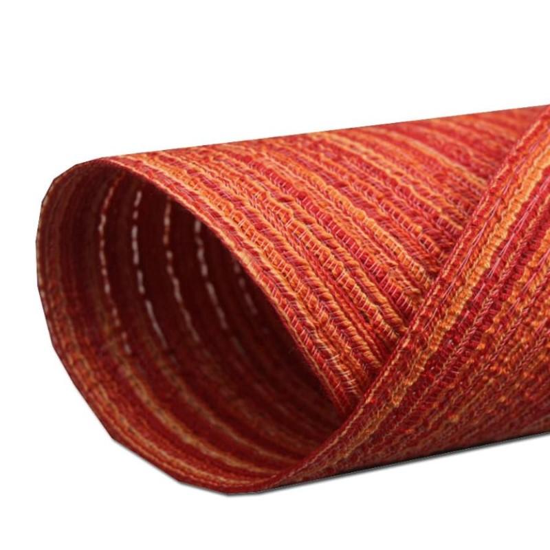 1/2/4 Sets Platzset und Untersetzer Set Geflochtene Runde Platzsets Natürliche Gewebte Tischsets für Esstisch Party Küchendekor Orange