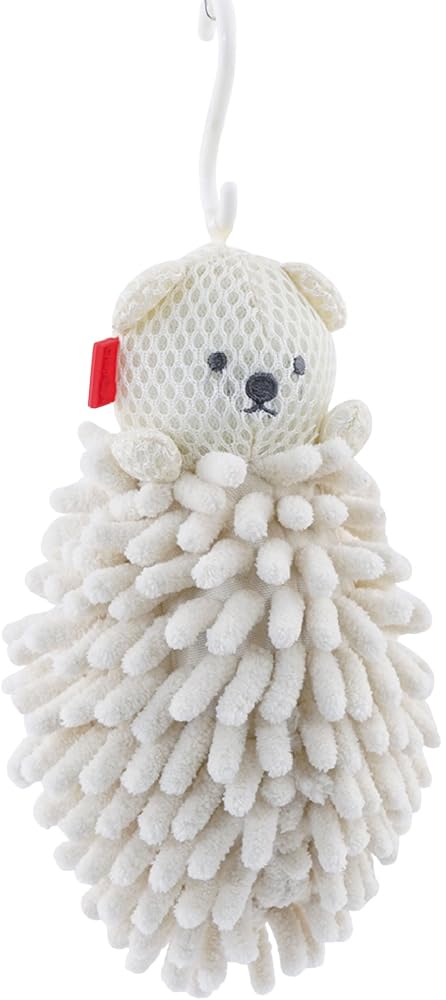 

Hassy Top-in Towel Hand Towel Plush Toy, Minobear, White, Approx. 16.5 x 7.9 x 7.7 cm (CP-3408)