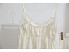 2025 Summer Pure Desire Satin Pajamas Set: Women's Spaghetti Strap Top with Chest Pads and Shorts.