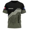 Funny French Flag Emblem Graphic T-shirt Men's Camouflage T-Shirts Summer Casual Loose Short Sleeves Men's and Women's Tees Top