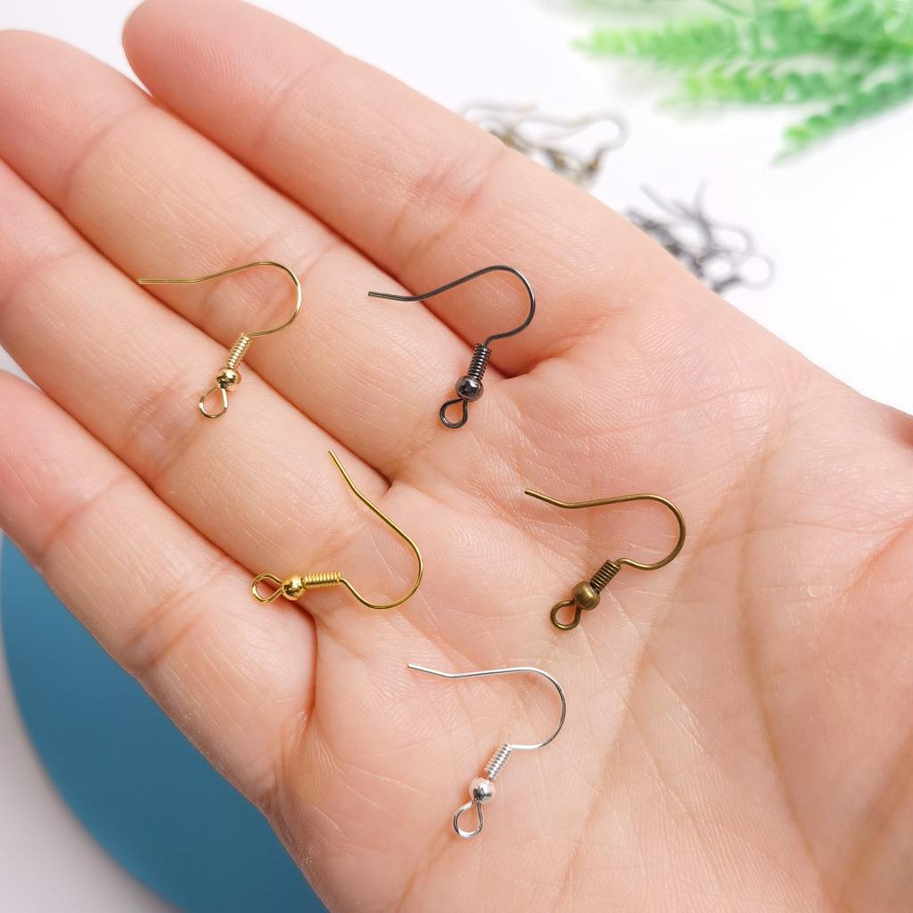 Hot Selling 1000Pcs/Bag Silver Gold Plated Earring Hooks Ear Wires Fish Hooks for DIY Jewelry Making