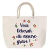 Beach Bag - PLANETEE - Déborah - Rope Handle - Large Size - Personalized Message