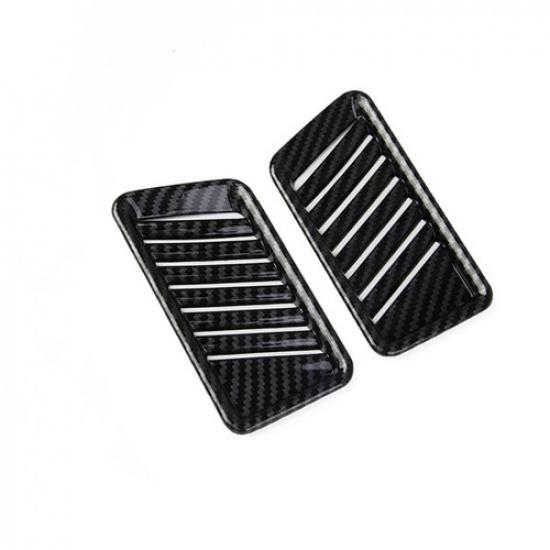 Carbon Fiber Style Air Vent Cover AC Outlet Trim Fit for  Ford F150 F-150 +