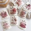 Korean Pink Geometric Fabric Children's Hairpin Sweet Five-star Floral Side Bangs Clip Headwear Girls Kids Hair Accessories